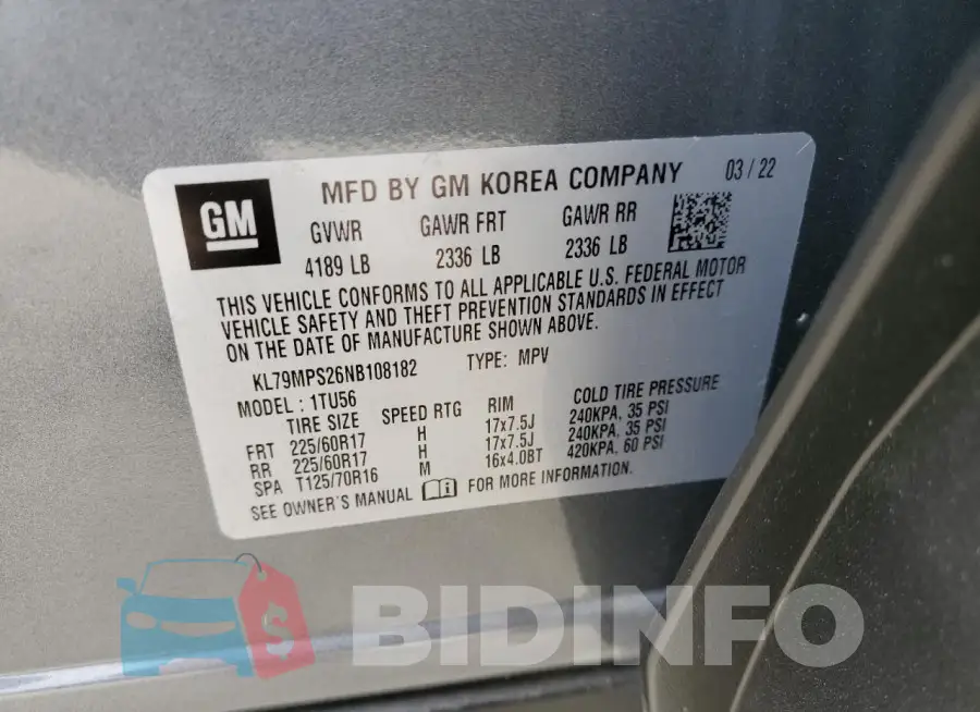 KL79MPS26NB108182 Photo# 14