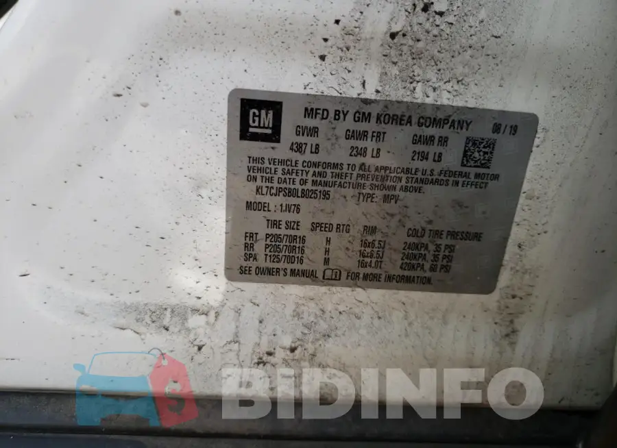 KL7CJPSB0LB025195 Photo# 12