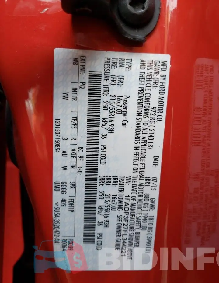 1FADP3F27FL344221 Photo# 13