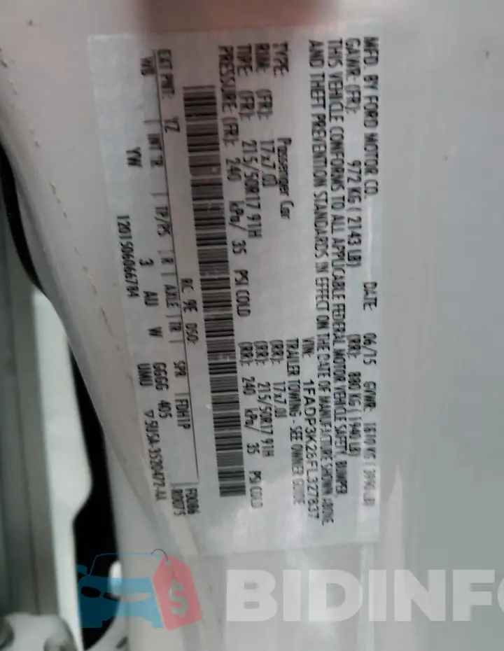 1FADP3K28FL327837 Photo# 12