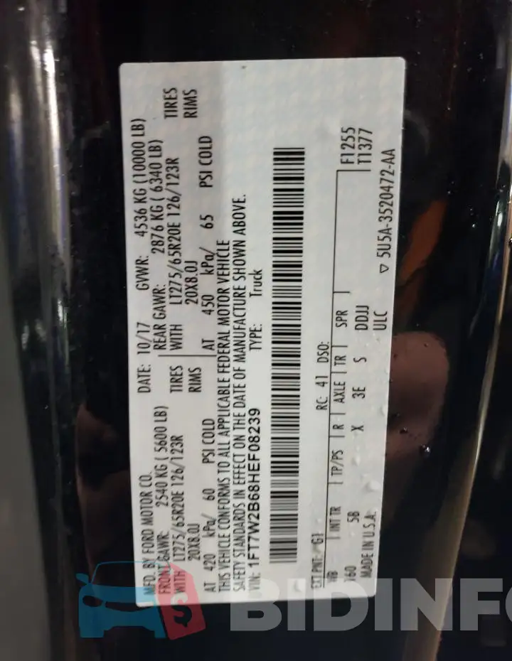 1FT7W2B68HEF08239 Photo# 13
