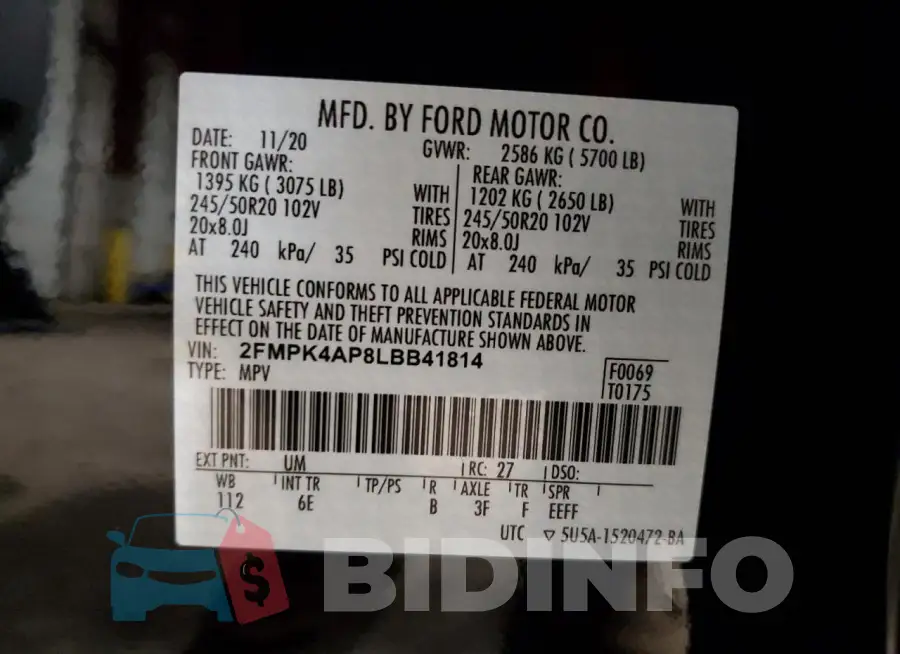 2FMPK4AP8LBB41814 Photo# 13
