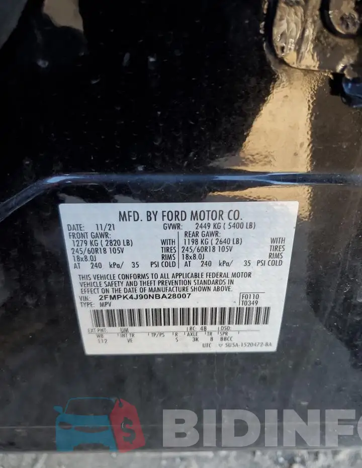 2FMPK4J90NBA28007 Photo# 13