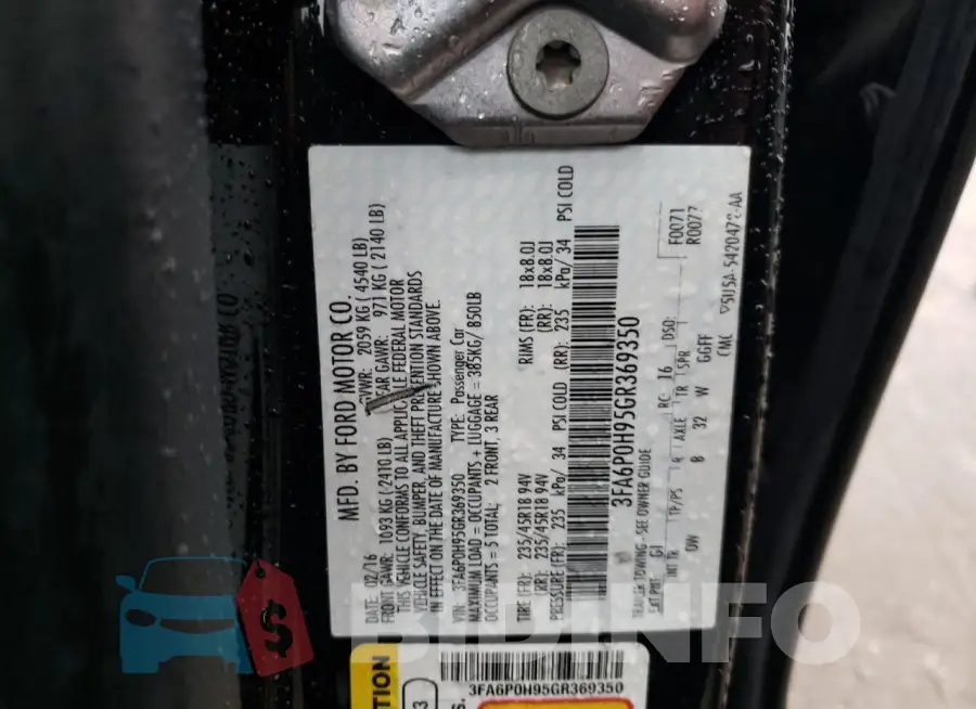 3FA6P0H95GR369350 Photo# 12