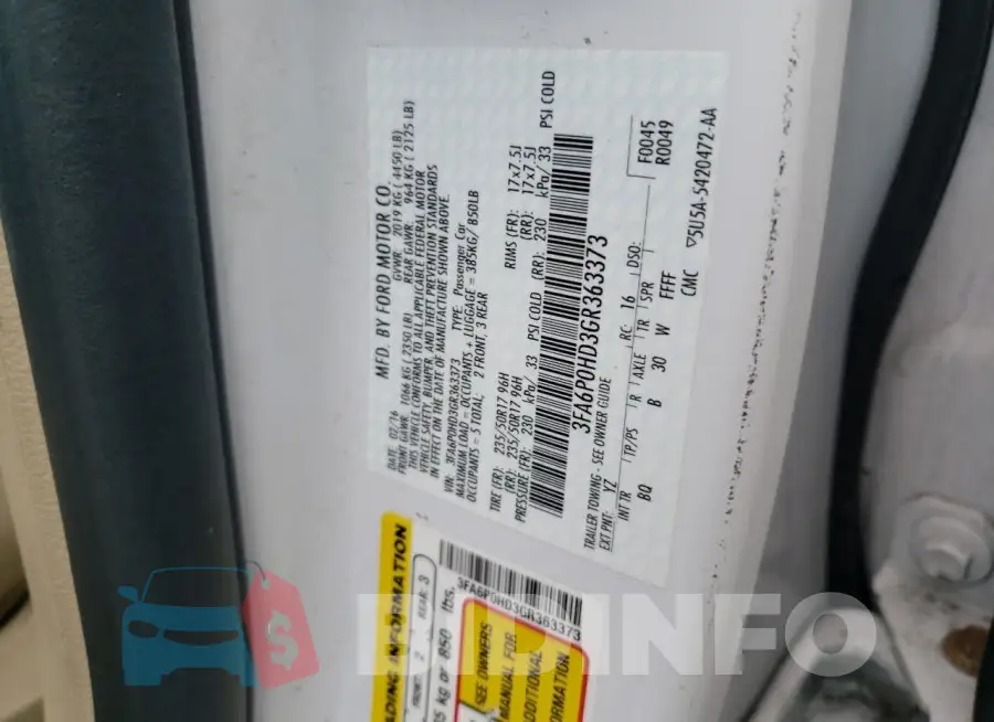 3FA6P0HD3GR363373 Photo# 12