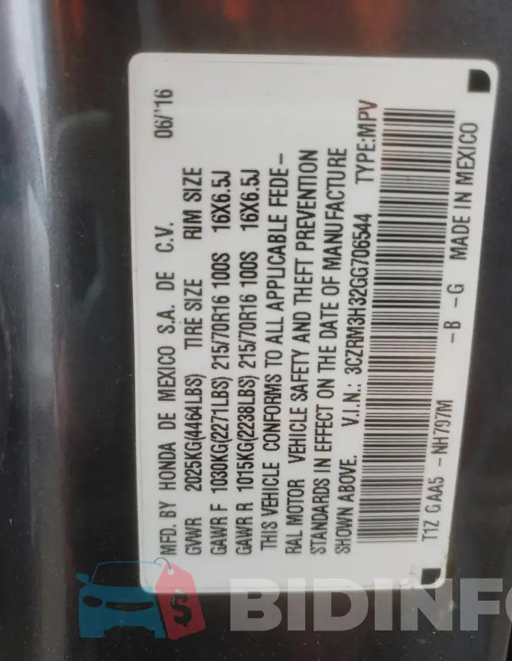 3CZRM3H32GG706544 Photo# 13