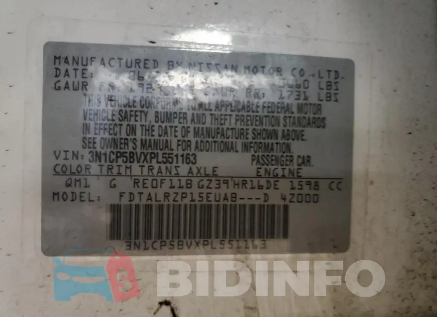 3N1CP5BVXPL551163 Photo# 13
