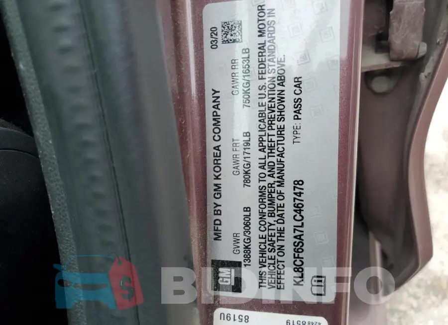 KL8CF6SA7LC467478 Photo# 12