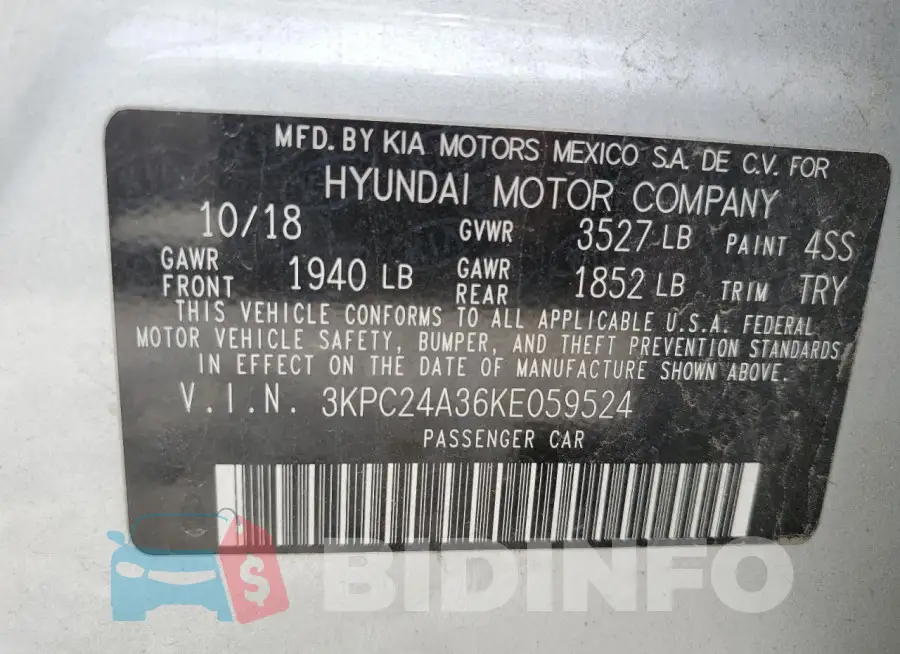 3KPC24A36KE059524 Photo# 13