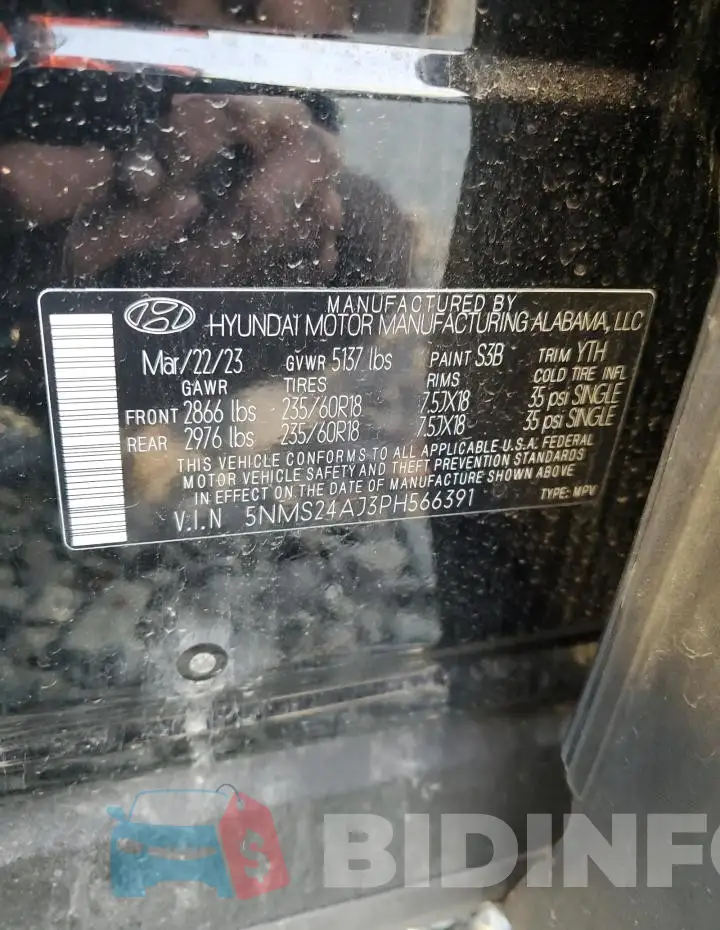 5NMS24AJ3PH566391 Photo# 13