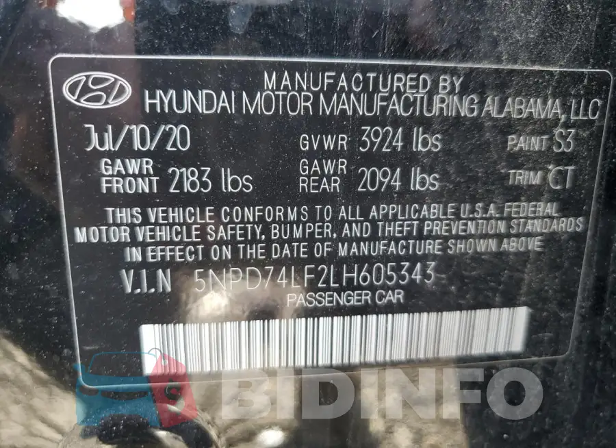 5NPD74LF2LH605343 Photo# 12