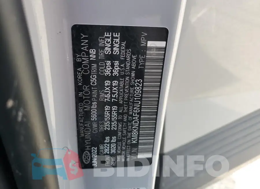 KM8KNDAF6NU109823 Photo# 12