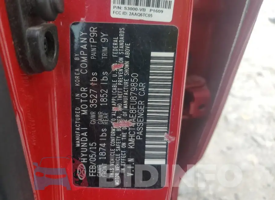 KMHCT4AE8FU879850 Photo# 13