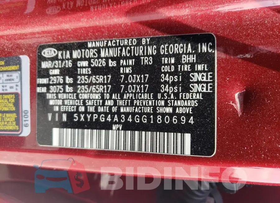 5XYPG4A34GG180694 Photo# 13