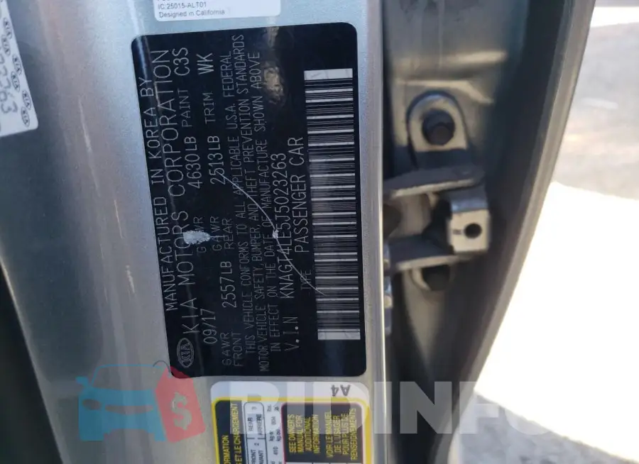KNAGT4LE5J5023263 Photo# 12