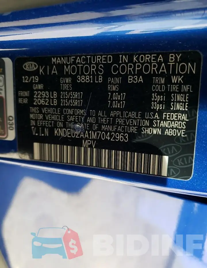 KNDEU2AA1M7042963 Photo# 13