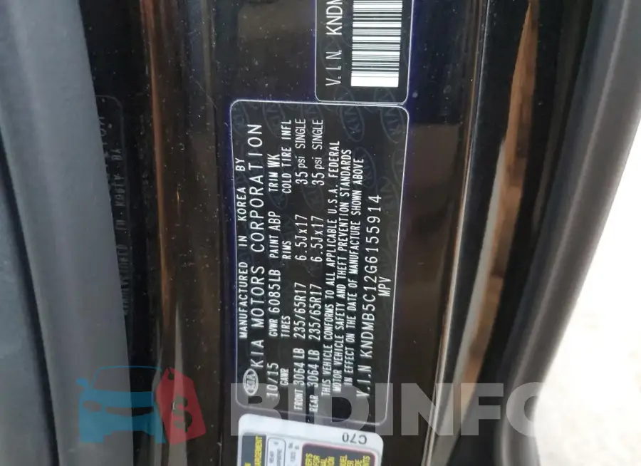KNDMB5C12G6155914 Photo# 13