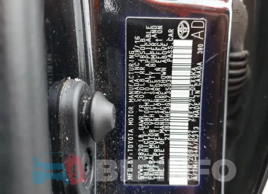 2T1BURHE3GC735038 Photo# 12
