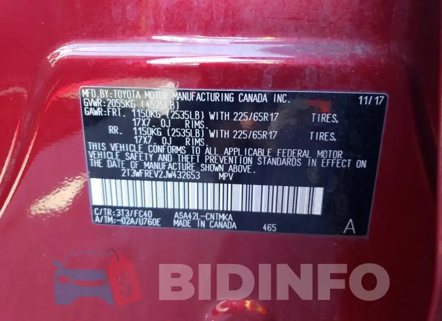 2T3WFREV2JW432653 Photo# 13