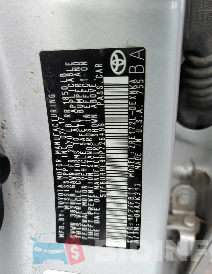 5YFBURHE8HP726496 Photo# 12