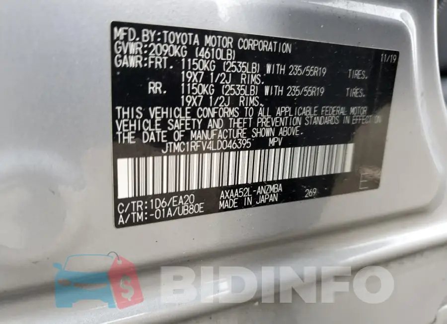JTMC1RFV4LD046395 Photo# 12
