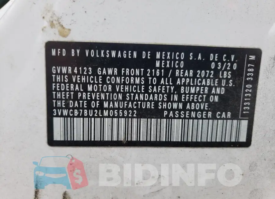 3VWCB7BU2LM055922 Photo# 12