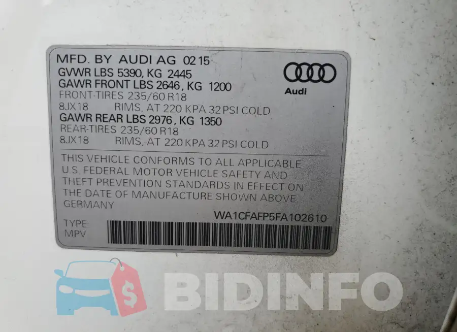 WA1CFAFP5FA102610 Photo# 12