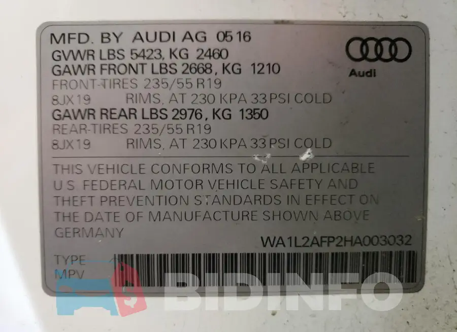WA1L2AFP2HA003032 Photo# 13