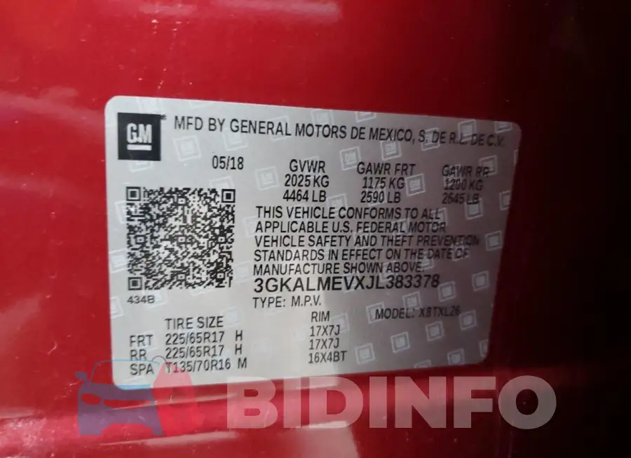 3GKALMEVXJL383378 Photo# 12