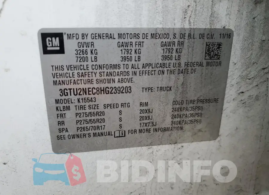 3GTU2NEC8HG239203 Photo# 12