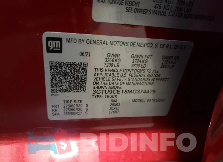 3GTU9CET8MG374479 Photo# 12