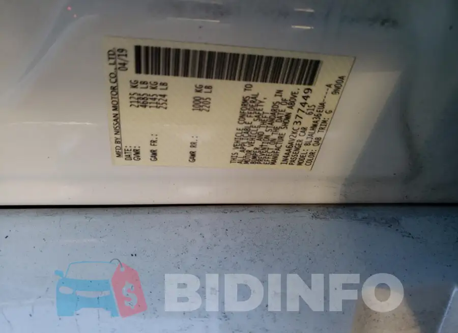 1N4AA6AV2KC377449 Photo# 12