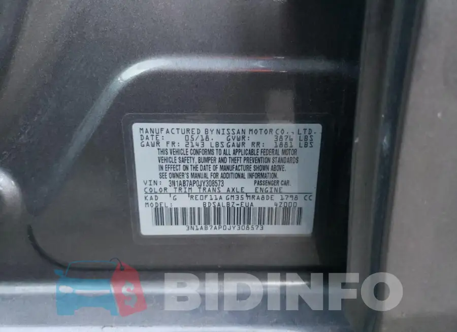 3N1AB7AP0JY308573 Photo# 12