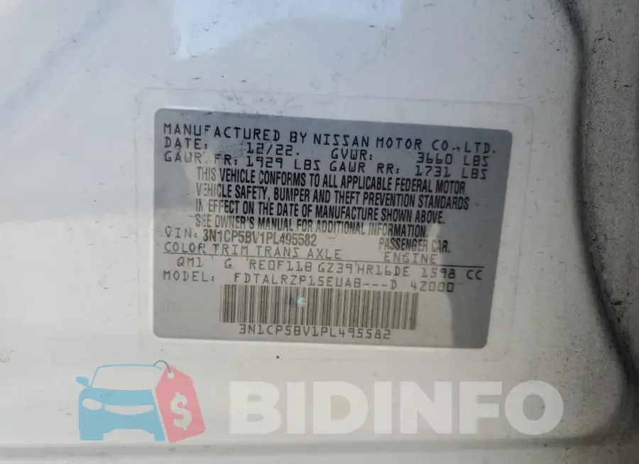 3N1CP5BV1PL495582 Photo# 12