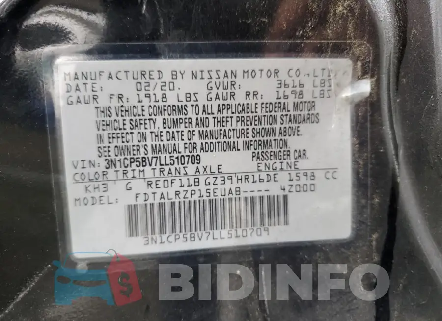 3N1CP5BV7LL510709 Photo# 12