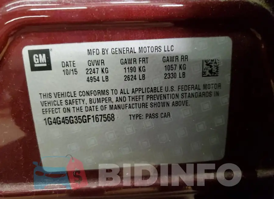1G4G45G35GF167568 Photo# 12