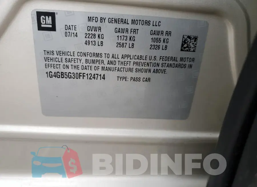 1G4GB5G30FF124714 Photo# 12