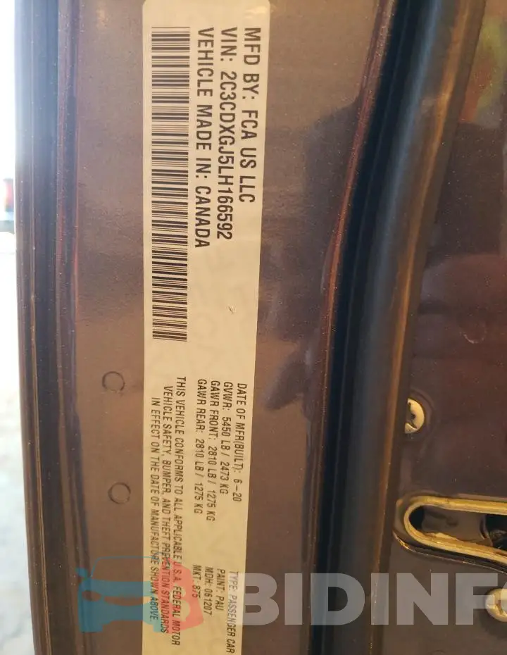 2C3CDXGJ5LH166592 Photo# 13