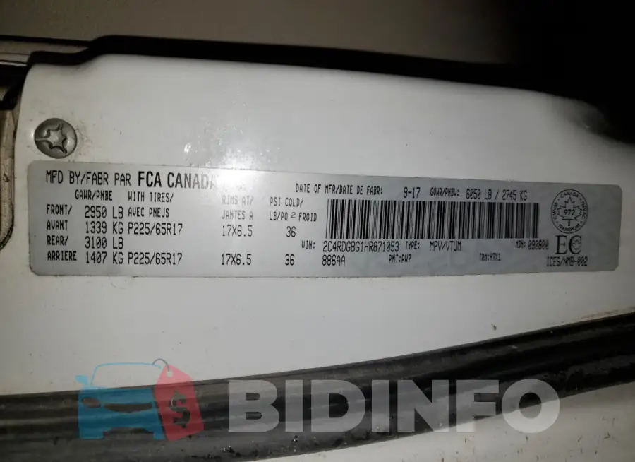 2C4RDGBG1HR871053 Photo# 14