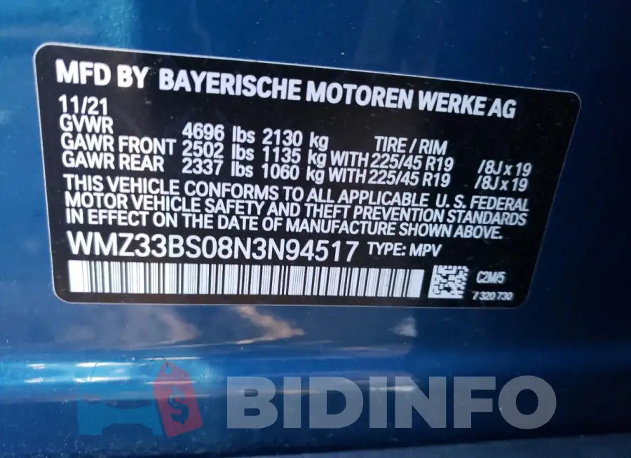 WMZ33BS08N3N94517 Photo# 13