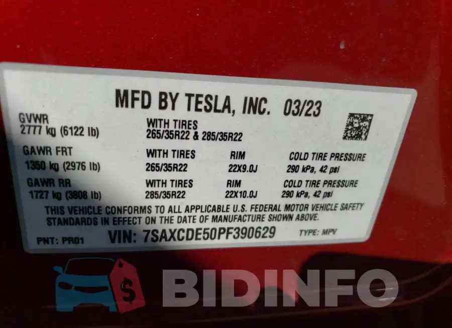 7SAXCDE50PF390629 Photo# 14