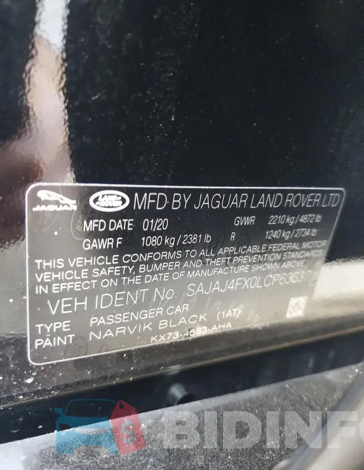 SAJAJ4FX0LCP63637 Photo# 12