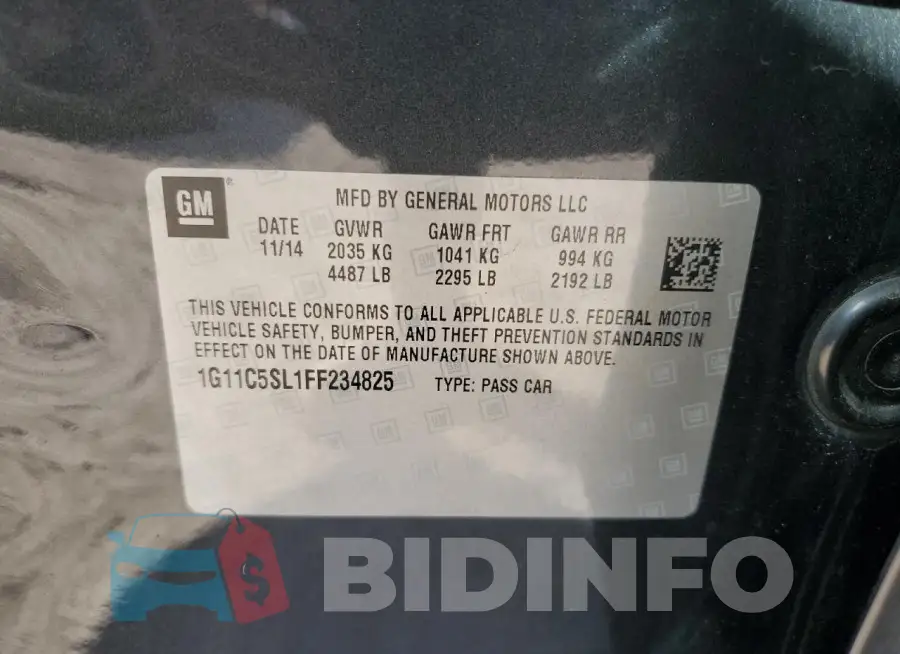 1G11C5SL1FF234825 Photo# 12