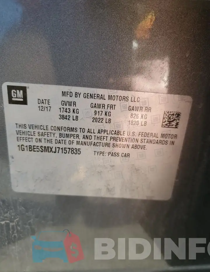 1G1BE5SMXJ7157835 Photo# 13