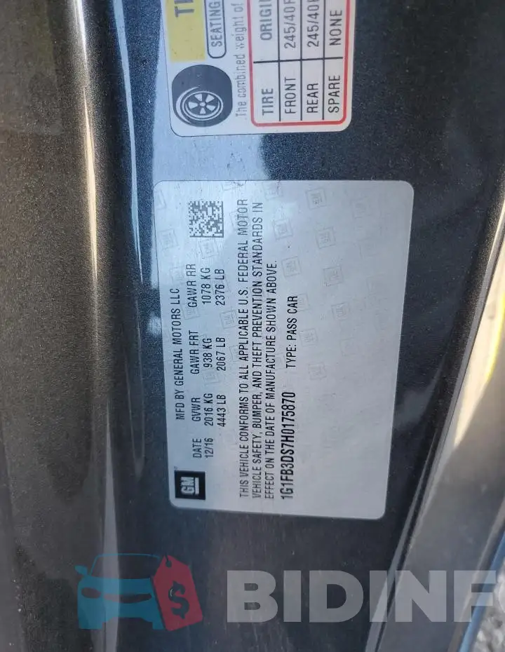 1G1FB3DS7H0175870 Photo# 12