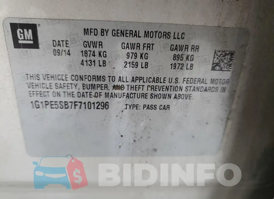 1G1PE5SB7F7101296 Photo# 12