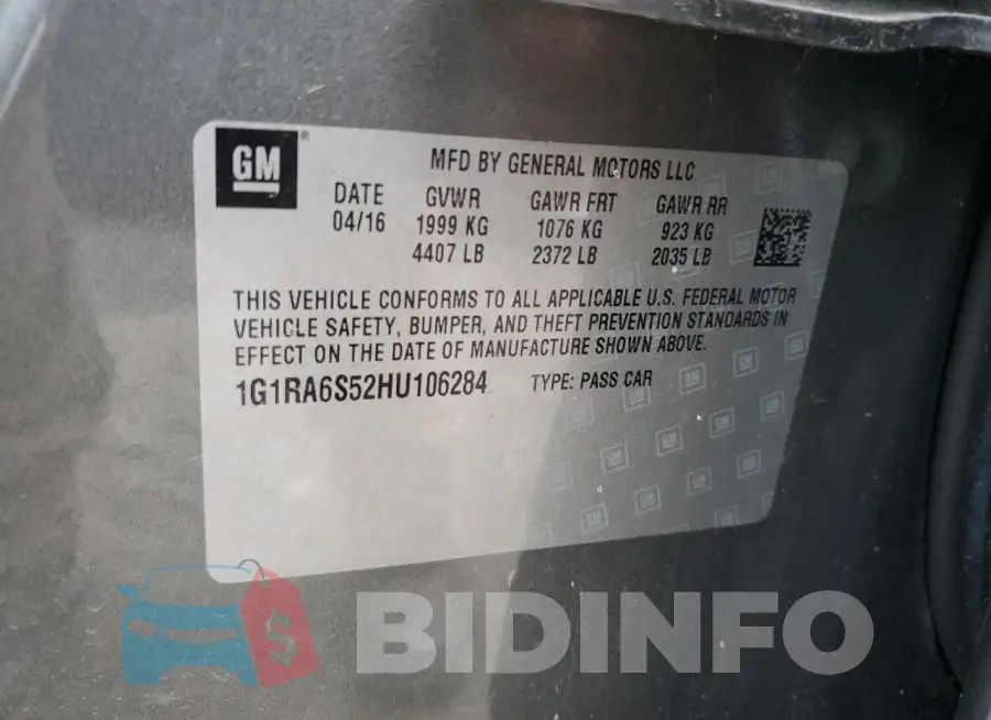 1G1RA6S52HU106284 Photo# 12