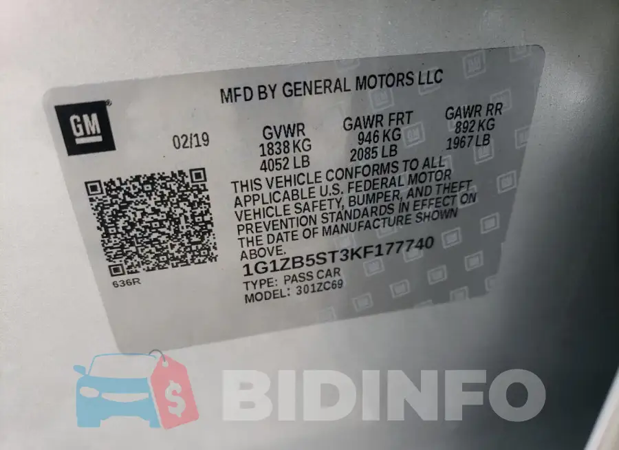 1G1ZB5ST3KF177740 Photo# 12