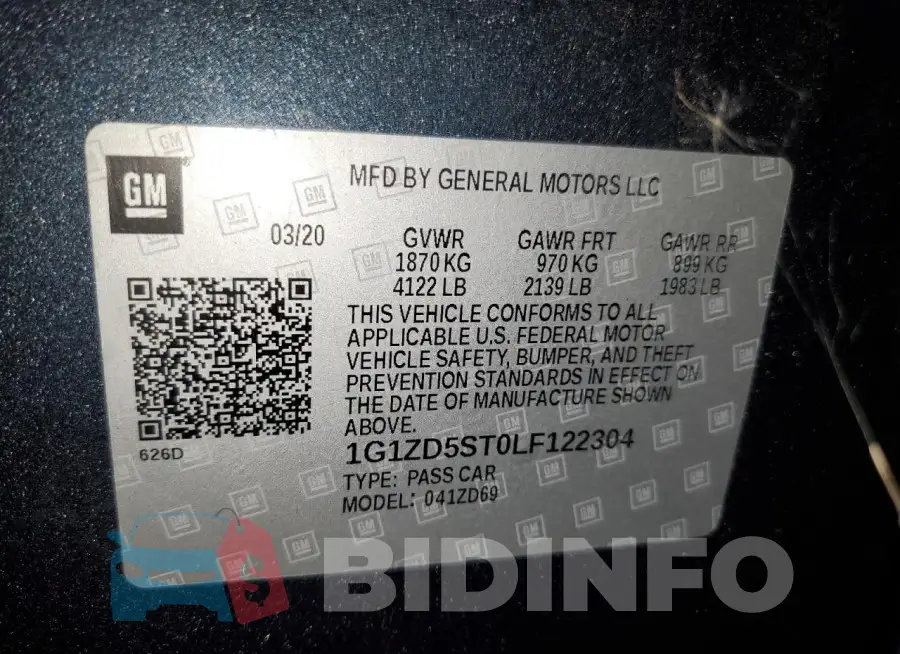 1G1ZD5ST0LF122304 Photo# 12