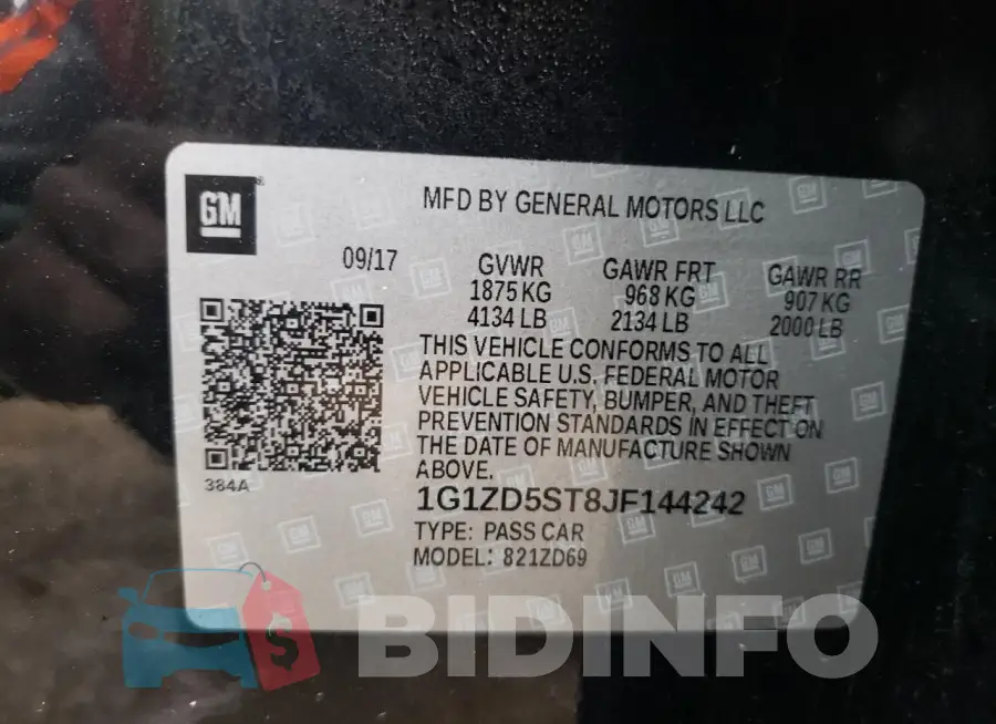 1G1ZD5ST8JF144242 Photo# 12